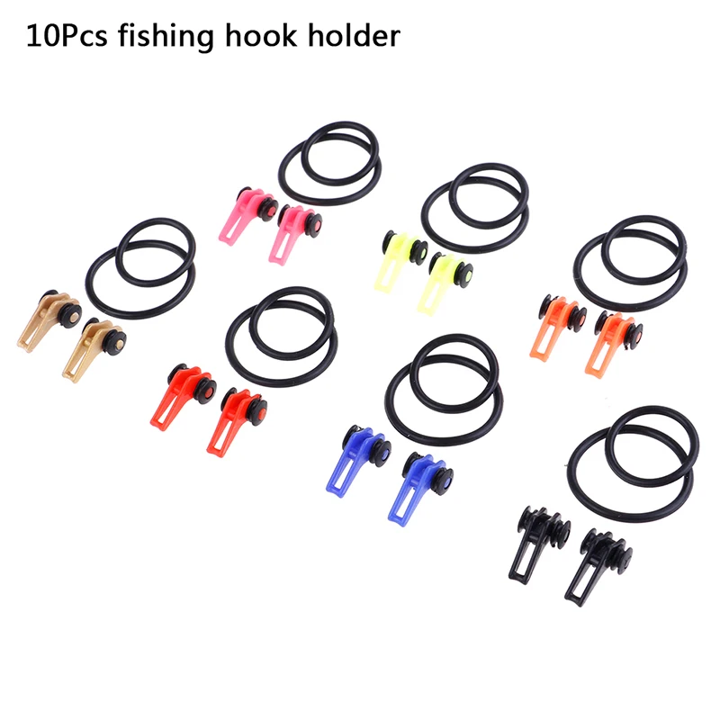 10 шт./пакет пластиковый держатель рыболовный крючок для удочки безопасности