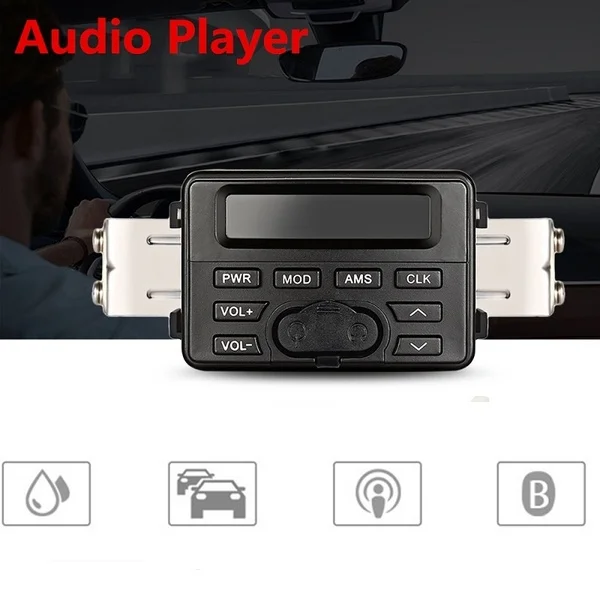 

AOVEISE Mt723 Motorcycle Bluetooth Audio Support External Mp3 Play Fm Radio Waterproof Motorcycle Audio