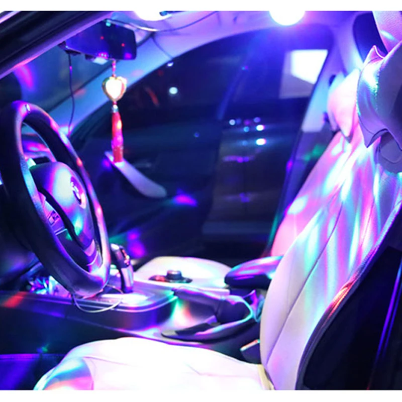 Автомобильный волшебный шар USB-светильник DJ RGB Мини Красочный музыкальный звук