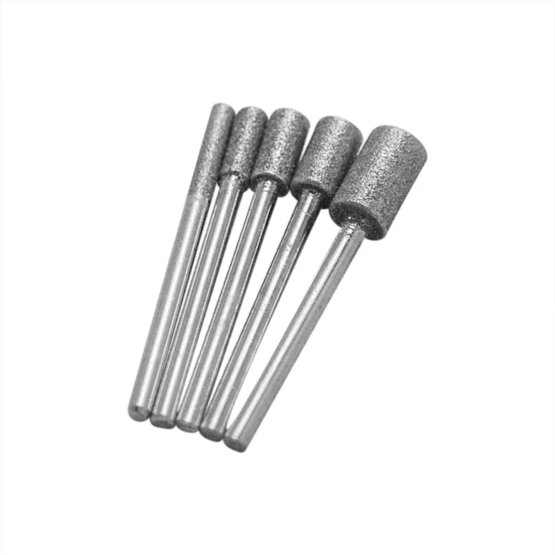 Цилиндрические алмазные шлифовальные головки 5 шт./компл. 3-8 мм инструменты для