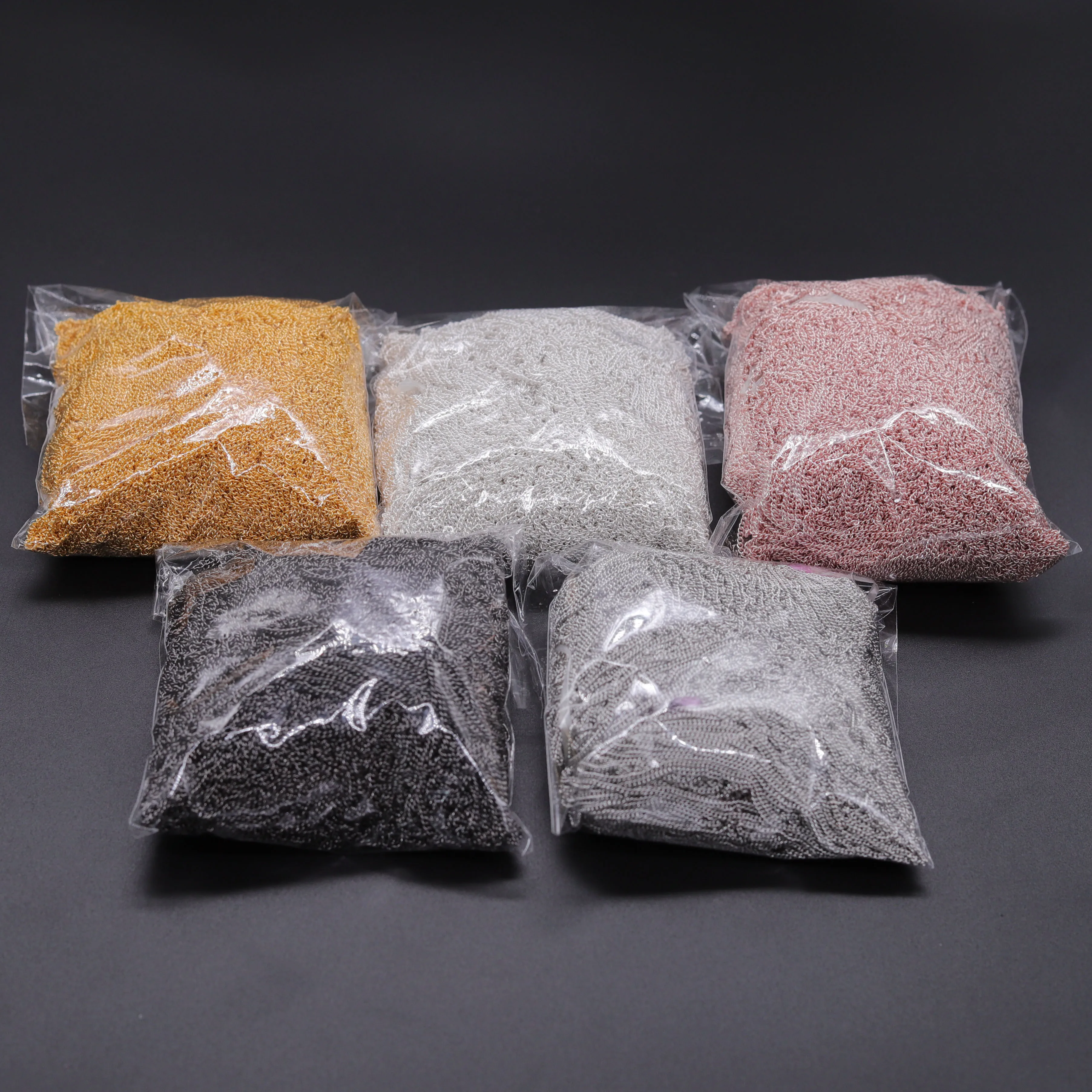 Металлические цепочки 100 м золотистого и серебристого цвета в стиле панк 3d