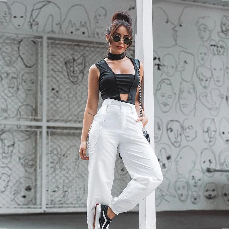 

Sexy Black Hollow Out Bodysuit Women Sleeveless Y2k Fashion Outfits For Summer 2021 Bodycon Romper Top Streetwear Combi Et Bodys