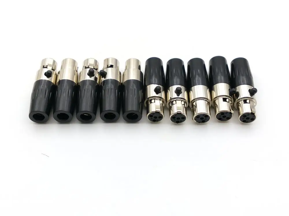 10 шт. 4 контактный разъем адаптер Mini XLR|connector female|connector adapterxlr connector pin |