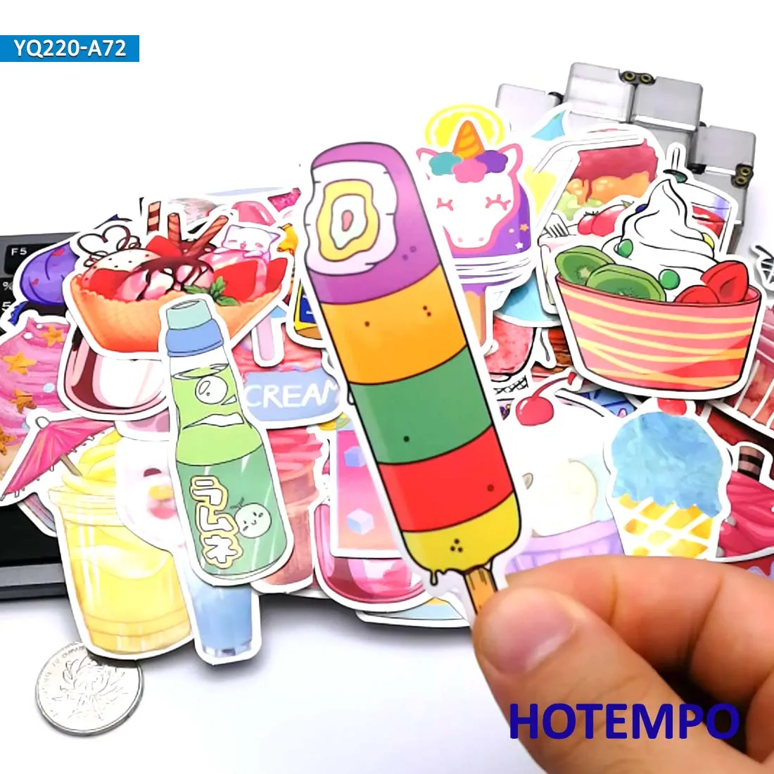 70 шт мороженое напитки наклейки для капкейков для девочек Дети DIY письмо дневник в стиле Скрапбукинг Канцелярские принадлежности Pegatinas мобильный телефон ноутбук