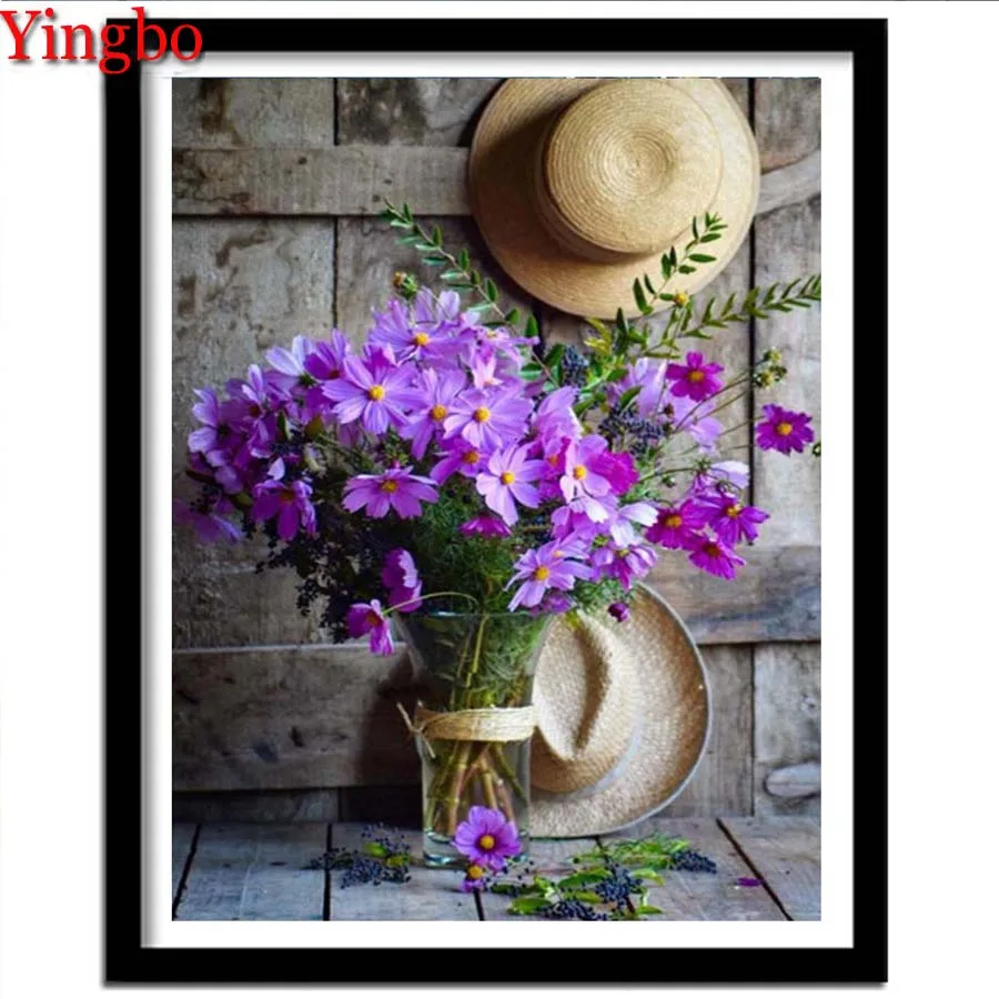 Набор для алмазной живописи стразы картина 5D сделай сам с цветочной вышивкой