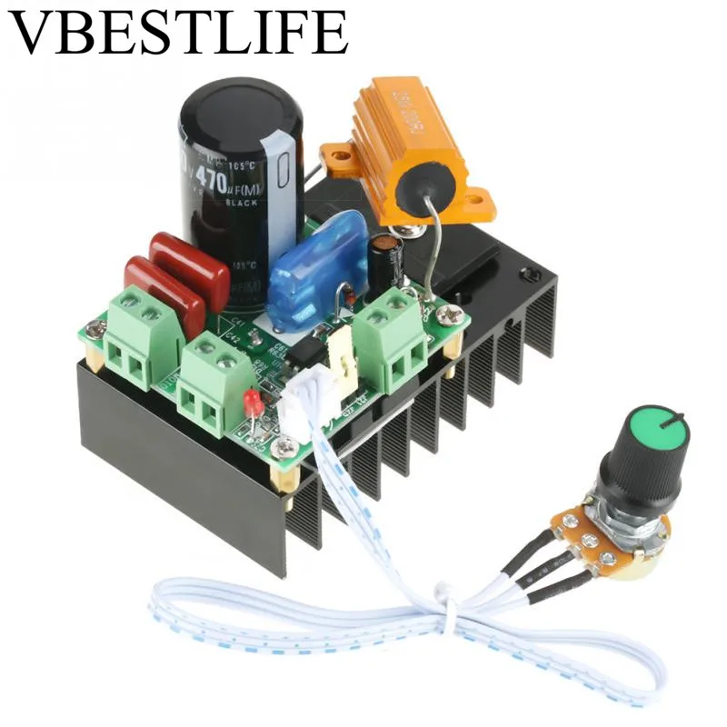 Контроллер скорости двигателя Φ 24V 48V 110V 400W регулятор щеточного контроллер