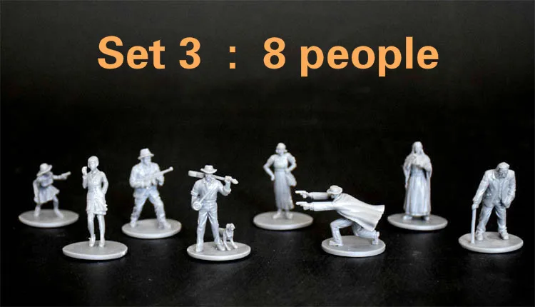 Наборы пластиковых моделей Arkham Horror Character Figure 8 шт. 1/72 масштабная модель для бега