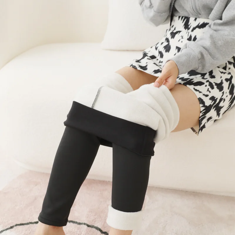 

Fall/winter new style outer wear lamb velvet leggings women plus velvet thickening warm kitten magic pants yoga pants warm pants