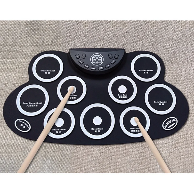 

Hand Roll Drum Portable Electronic Drum for Outdoor Electronic Drum Percussion Instrument Music Equipment Accessories