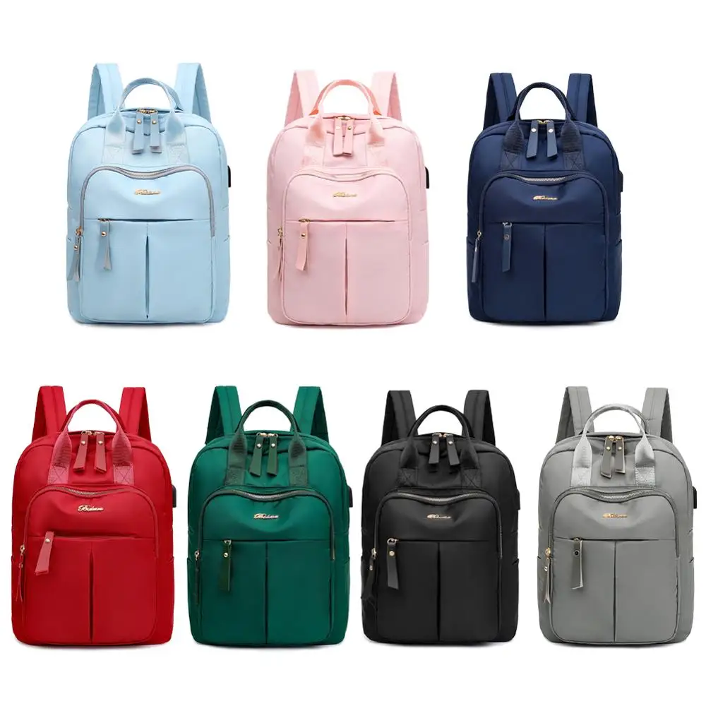 

Anti-Theft USB Charging Nylon Backpack Waterproof Men Women Multi-Pockets Backpacks Teenage Girls School Book Bags Travel Bag