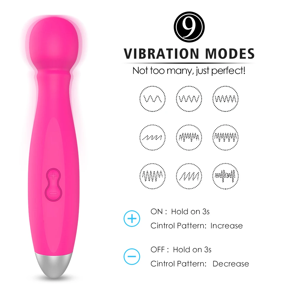 AV Vibrator Magic Wand Massager Multi-Speed Dildo With 3 Caps Headgear Hat Adult Sex Toys For Woman Clitoris Shop | Красота и
