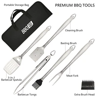inkbird barbecue tool sets bbq accessories of spatulatongs basting brushmeat forkcleaning brushextra brush headstorage case