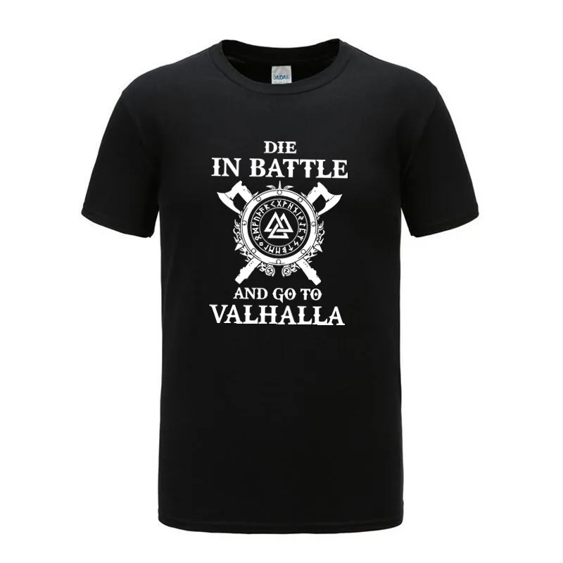 Мужские футболки для ТВ-шоу Die In Battle And Go To Valhalla популярная летняя футболка Vikings 2021