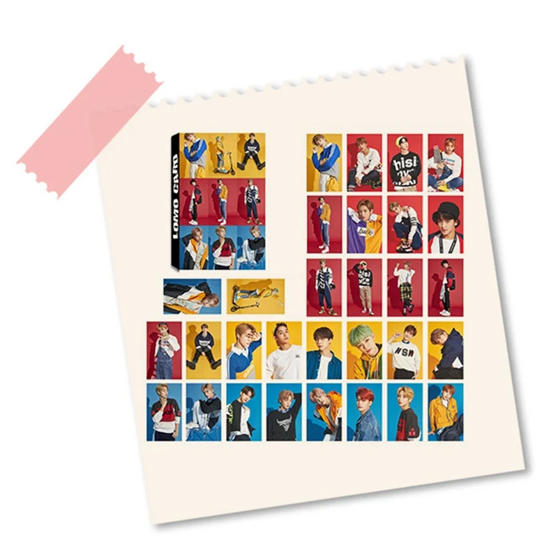 

30Pcs/Set Kpop NCT Photo Card for Fans Gift Collection Poster Self Made Kpop NCT Members Lomo Cards Paper NCT Team HD Photocard