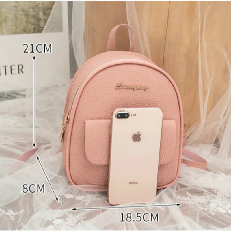 

Mini Backpack Women PU Leather Shoulder Bag Multi-Function Small Bag Female Ladies School Backpack for Teenage Girls Kids