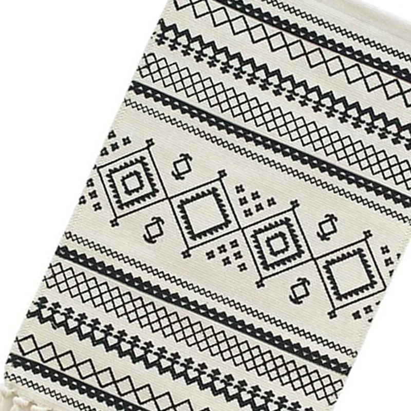 

2Pcs Macrame Woven Wall Hanging Tapestry, Bohemian Home Decor Geometric Art Decor Backdrop Black