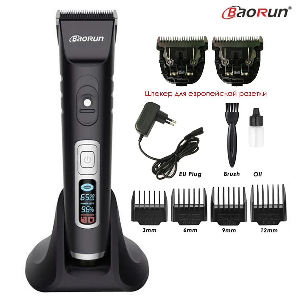 BaoRun A10S Hair Clippers Men Barber Professional Full Set Electric Trimmer Beard Razor Titanium Cutter LCD Haircut Machine | Бытовая