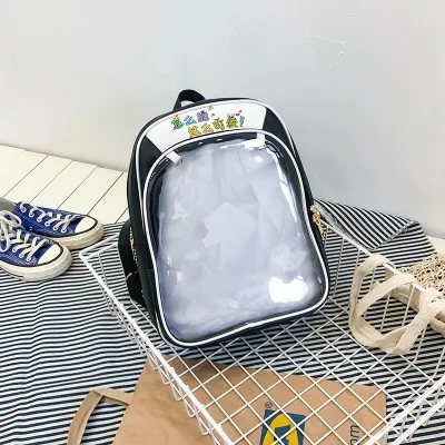 white Прозрачные женские рюкзаки с милыми буквами Ita Bookbags, женские школьные сумки для девочек-подростков, модные летние рюкзаки, хит - Цвет: white