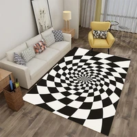 black and white lattice three dimensional illusion carpet home living room sofa coffee table carpet office carpet bedroom carpet