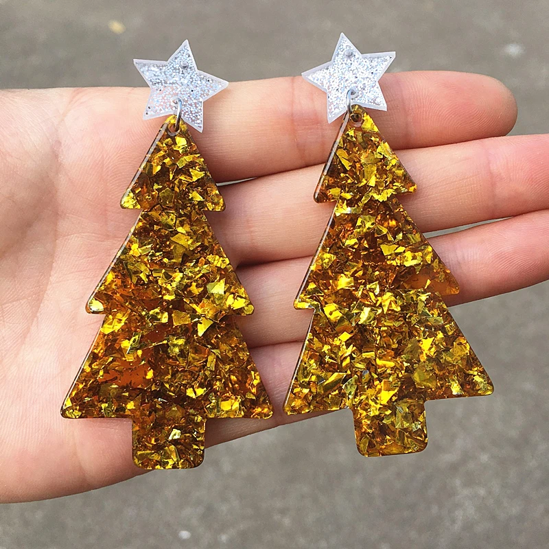 UJBOX рождественские фотообои для женщин желтые зеленые белые блестящие акриловые