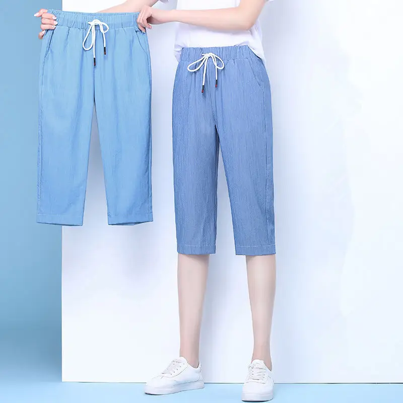 

Женские весенние леггинсы 2021, женские плотные модные брюки-карандаш с высокой талией, повседневные облегающие свободные Стрейчевые брюки ...