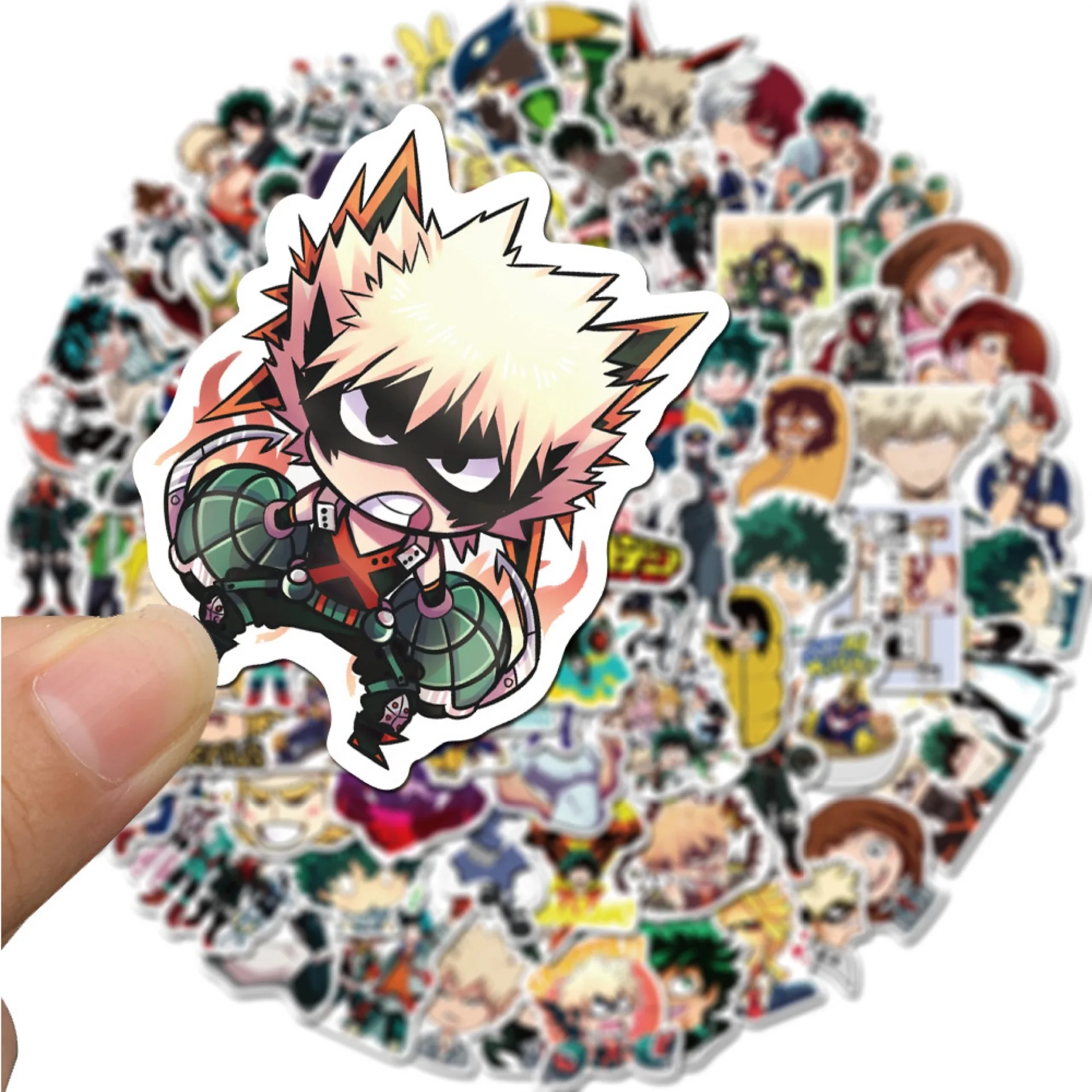 Pegatinas de My Hero Academia para Izuku Midoriya de Skateboard, pegatinas de My Hero Academia para ordenador port&aacute;til, pegatinas Boku No Hero Academia Personaje de Anime, 10/50/100 Uds.-2
