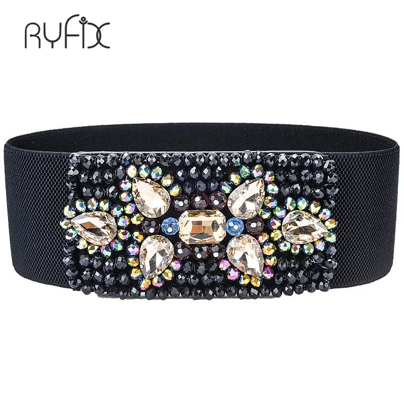 Женский пояс с кристаллами эластичный драгоценными камнями BL240|elastic waistband|ladies
