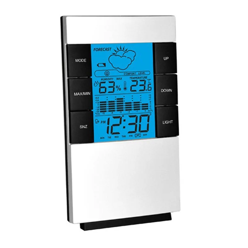 Аксессуар цифровой термометр сигнализация влажности часы температура