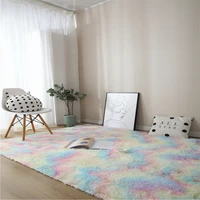 rainbow colorful household warm carpet soft comfortable plush carpet rugs bedroom living room floor carpet custom washable rugs