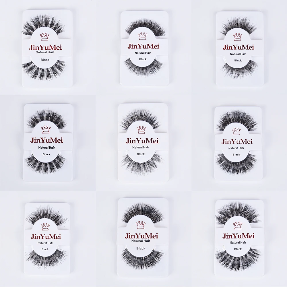 Норковые накладные ресницы 3D профессиональные натуральные без клея густые