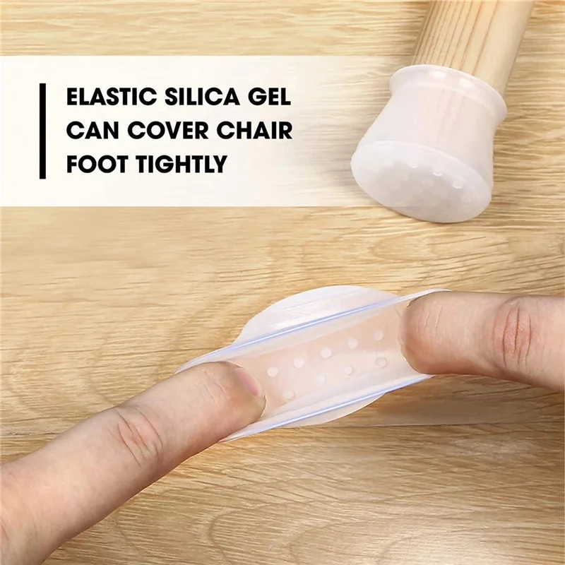 

4/12PCS Non-Slip Silicone Mat Floor Protective Pads For Table Chairs Round Bottom Anti-Slip Pads Rubber Feet Table Foot Cover