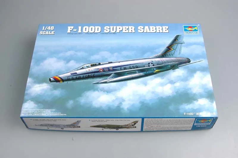 Trumpeter 1/48 масштаб F-100C США F-100D F-100F Супер Sabre самолет игрушка пластиковая сборка