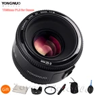 Объектив Yongnuo YN50mm 50mm 1,8 EF EOS 50MM AF MF для камеры Canon T6 EOS 700D 750D 800D 5D Mark II IV 10D 1300D бесплатные подарки 6