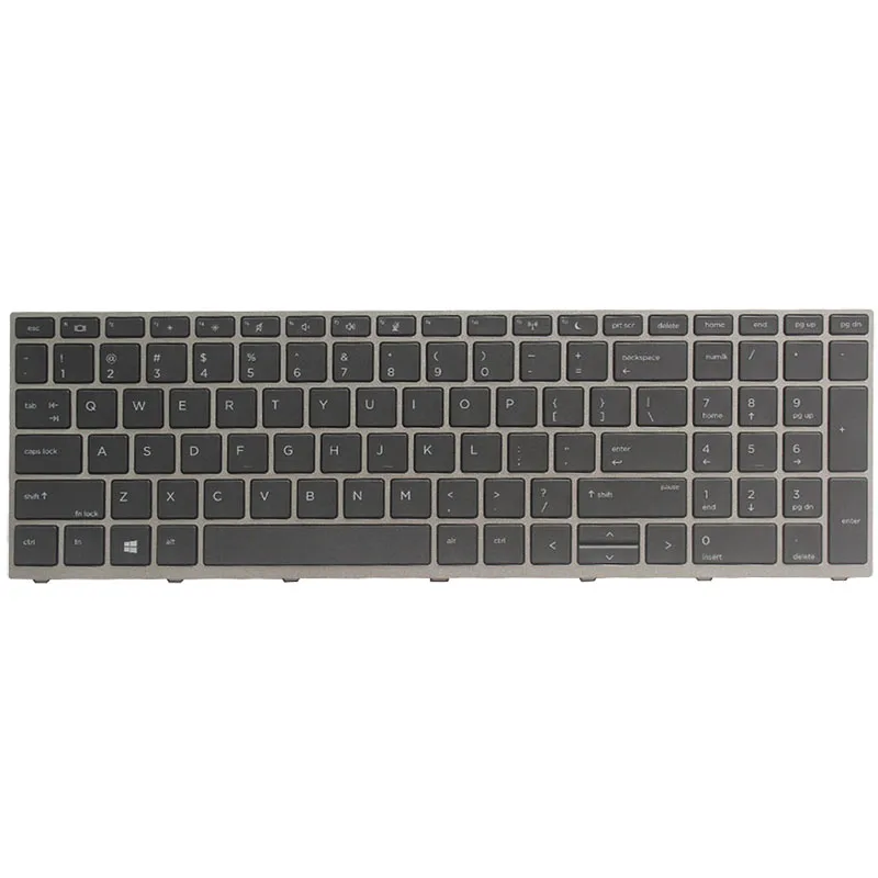 Новая американская Клавиатура для ноутбука HP Probook 450 G5 455 470 английская Серебряная