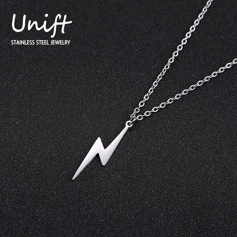 Ожерелье Unift в стиле ретро с молнией для женщин и мужчин чокер из нержавеющей