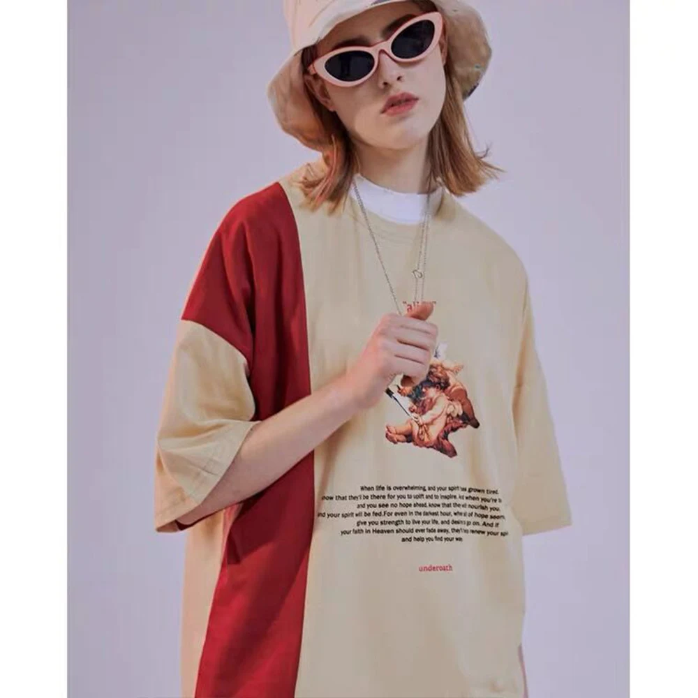 Футболка в стиле Харадзюку для мужчин и женщин гибкая уличная одежда хип хоп