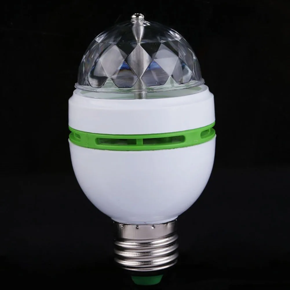 E27 3 Вт Авто вращающийся RGB светодиодный светильник для сцены Красочные вечерние лампы ДИСКО КТВ/бальный/бар декоративная подсветка, светодиод лампы оптом