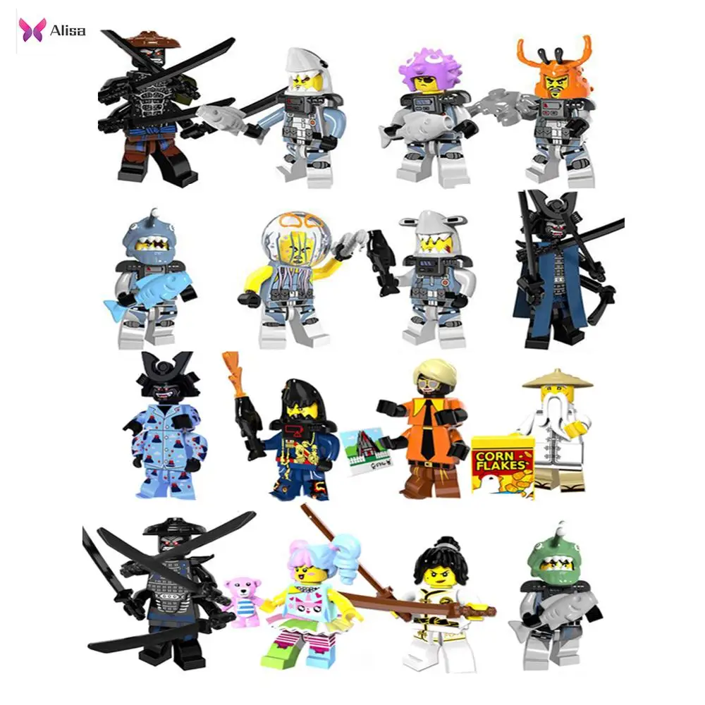 Фигурка Игрушки ninjagooinglys золотые герои ниндзя миньфиги с Skylor Lloyd ZX DIY строительный