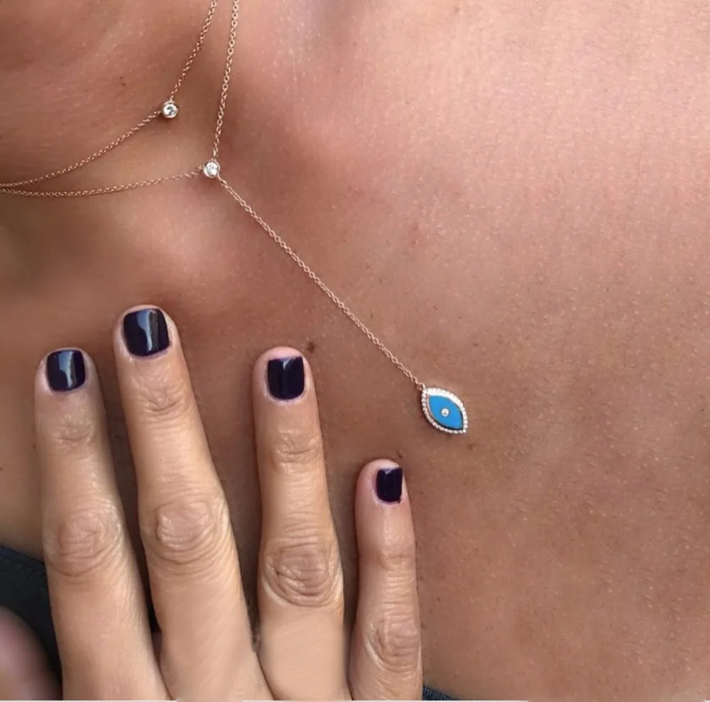 Двухслойное ожерелье чокер модное из стерлингового серебра 925 пробы с символом