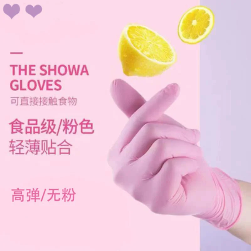 

50/100PC Nitrile Disposable Gloves Waterproof Powder Free Latex Work Glove Garden Household Laboratory Kitchen Food Baking Tool