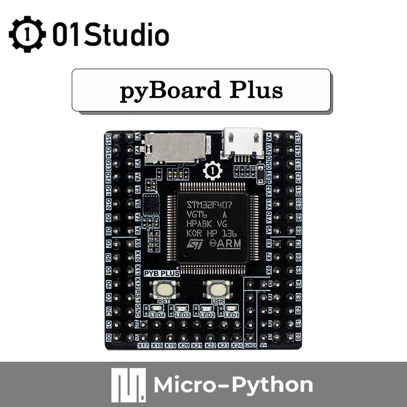 01Studio pyBoard Plus Micropython STM32 STM32F407VGT6 макетная демо-плата встроенное Программирование |