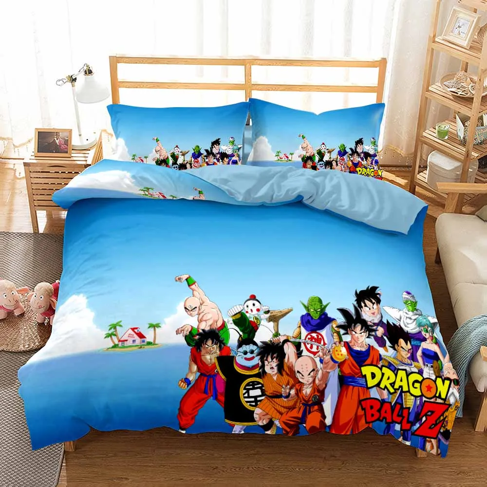 Новые корейские носки из хлопка, хлопковые Dragon Ball Z Комплект постельного белья наволочка близнец полный queen King Размеры для мальчиков и девочек, Комплект постельного белья 2/3 шт. набор пододеяльников