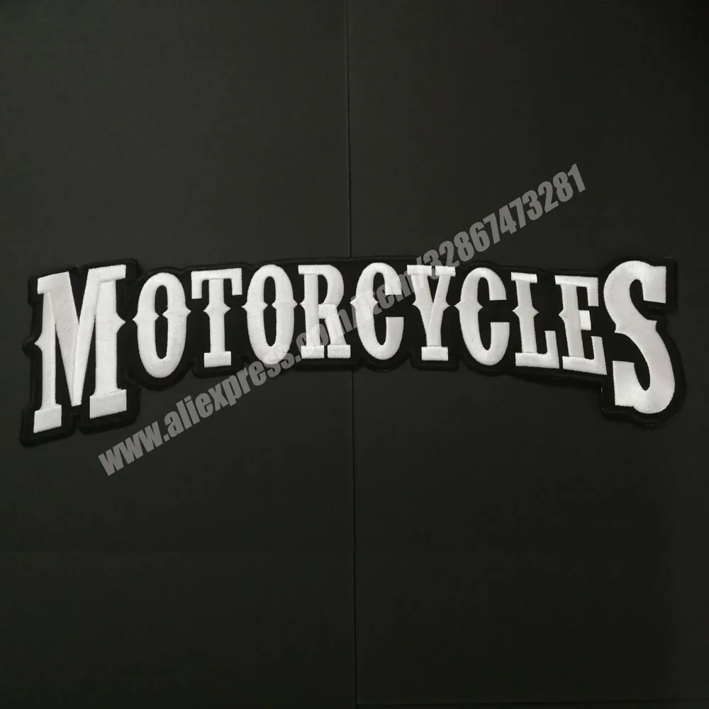 Мотоциклы нашивки значки Нижняя рокер вышивка твил Байкер железо на одежду для