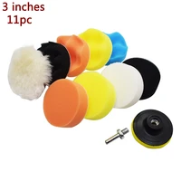 buffing pad polishing pad kit for car polisher pads m10 drill adapter thread abrasive tools 11pcsset