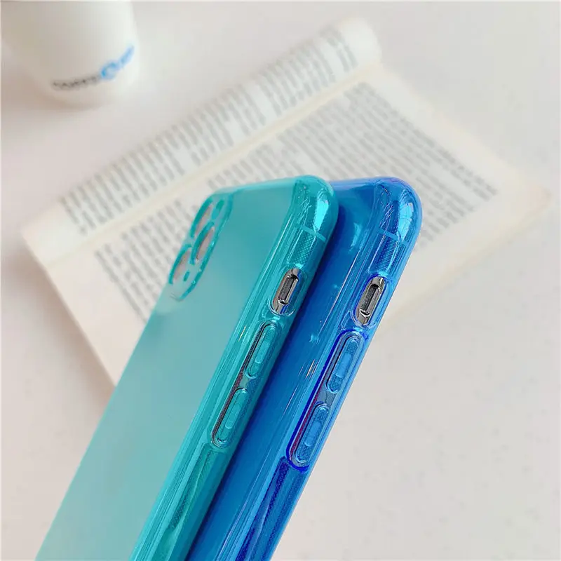 

Luxury Fluorescent Solid Candy Color Case For iPhone 11 Pro XS MAX Cases For iPhone XR X 6 6s 7 8 Plus SE 2020 Shockproof Cover