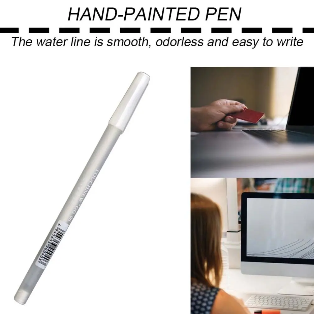 1/2/5pcs White Paint Marker Pen Highlight Liner Sketch Markers Gel Pen For Art Supplies Markers Painting