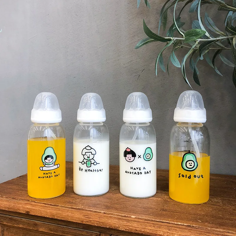 Детские бутылочки Avent бутылка с мультяшным РИСУНКОМ ДЕТСКОЕ стекло соломенной