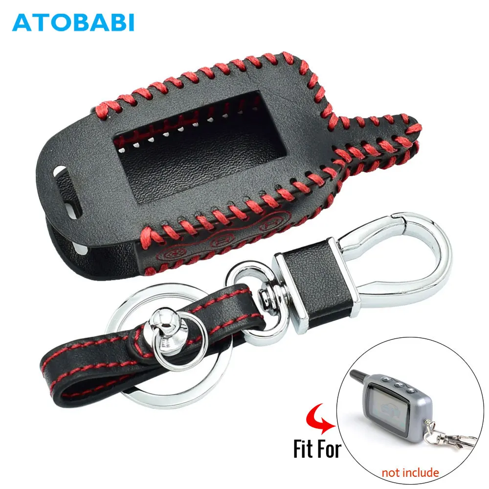 Кожаный чехол для автомобильного ключа A9 StarLine A6 A8 Двусторонняя Автомобильная