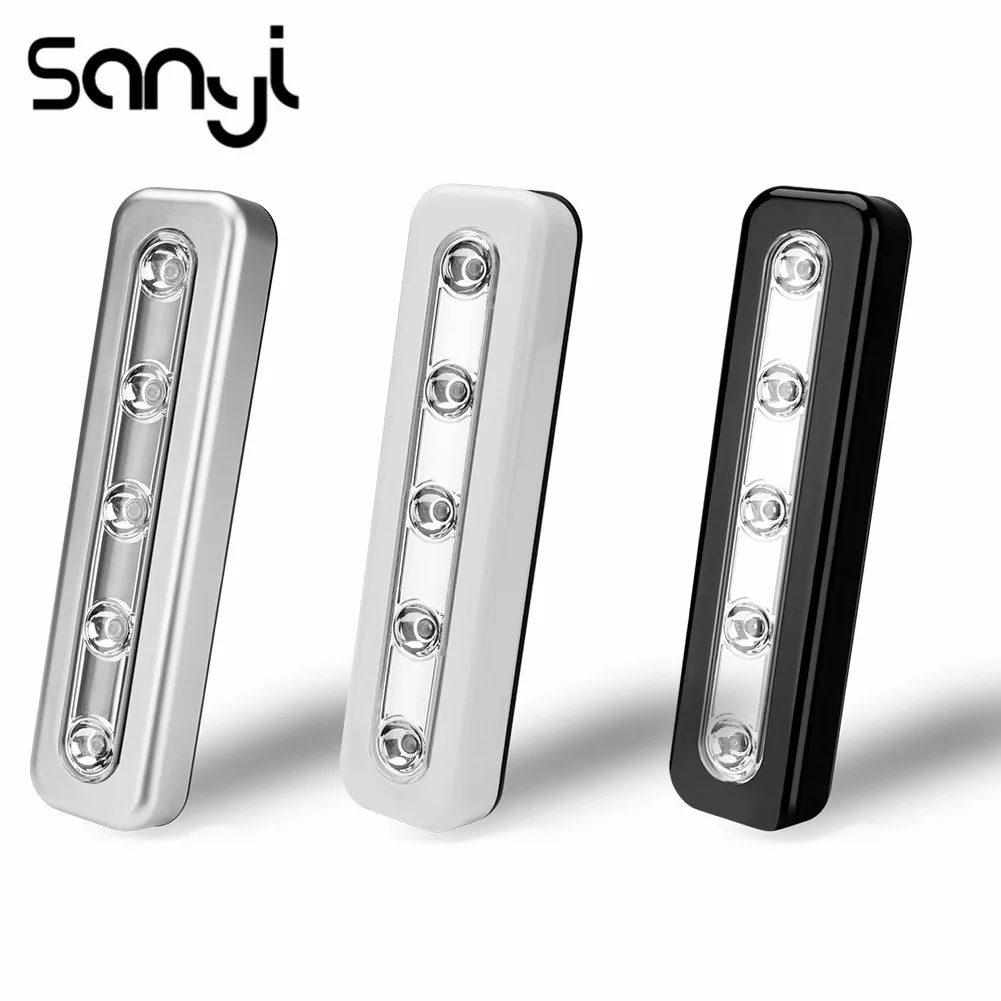 Светодиодный энергосберегающий ночник 5 шт. с самоклеющейся клейкой лентой