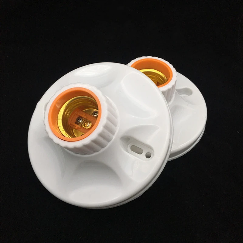 

E27 LED bulb holder accessories round socket E27 base hanging lamp socket household 6A 110V-220V